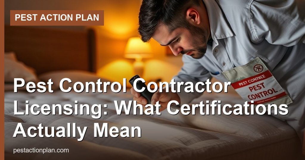 Pest Control Contractor Licensing: What Certifications Actually Mean