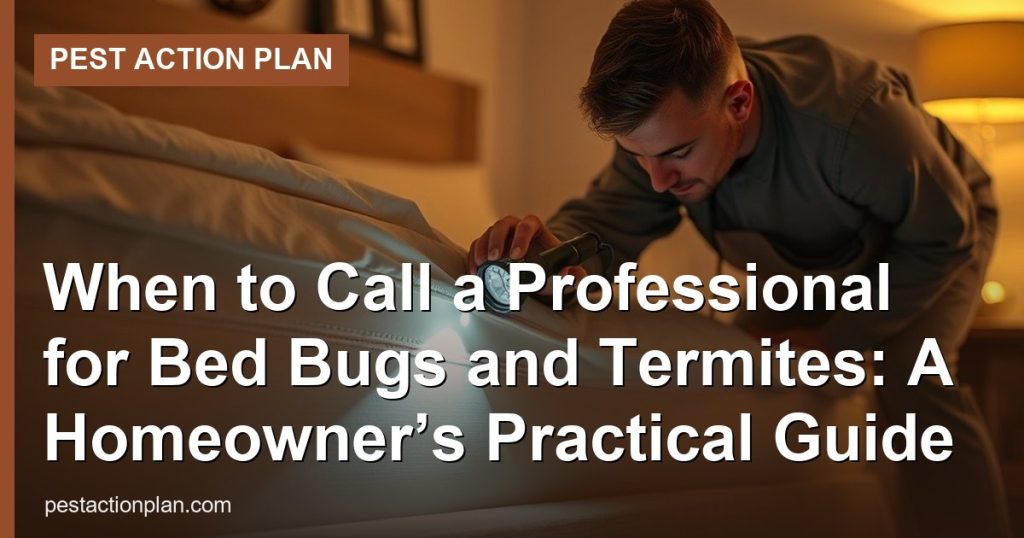 When to Call a Professional for Bed Bugs and Termites: A Homeowner’s Practical Guide