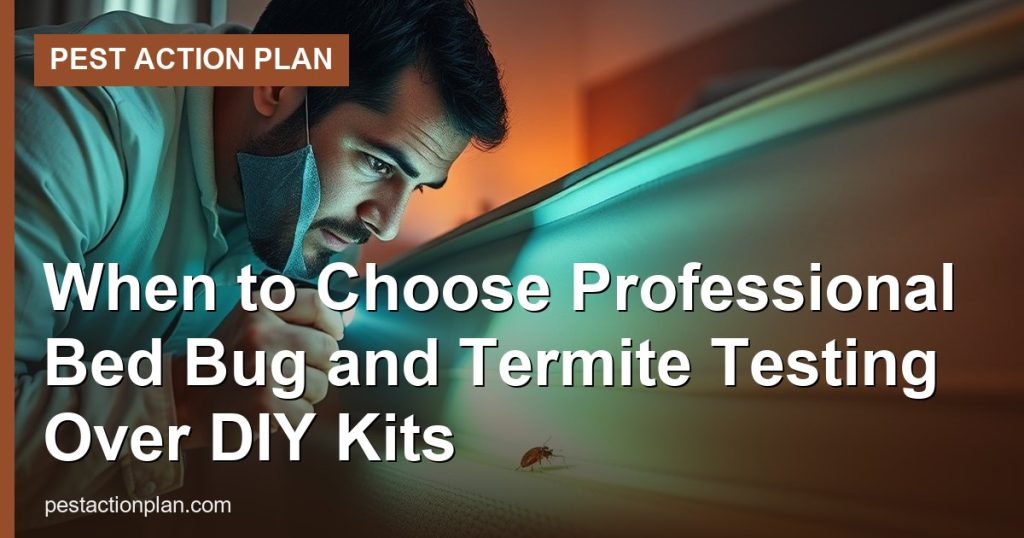 When to Choose Professional Bed Bug and Termite Testing Over DIY Kits